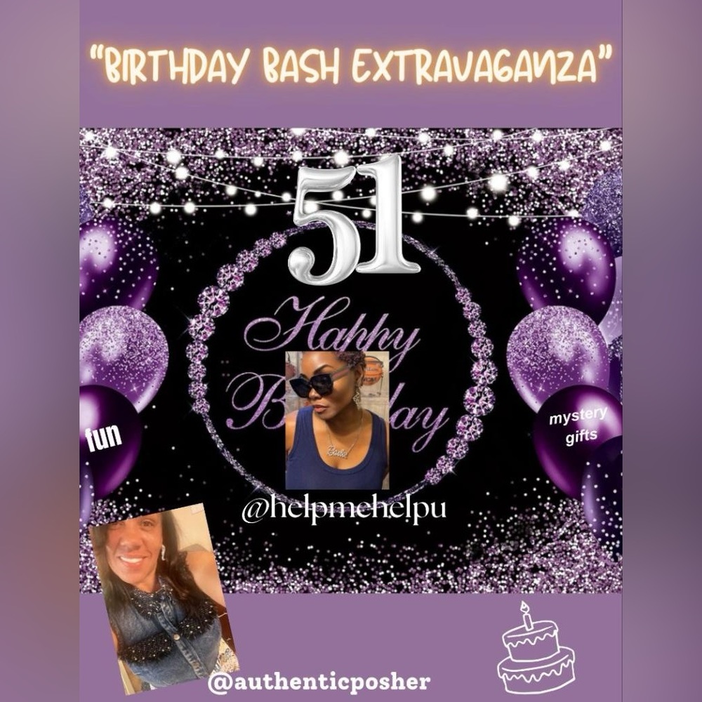 7:00 pm Let’s celebrate! Birthday Lady, @helpmehelpu. Giving Away Birthday 🎁.